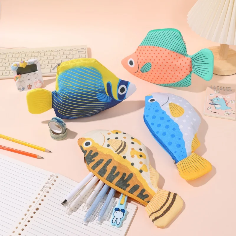 

Large capacity pencil case, creative and fun pencil pouch, cartoon animal stationery box, multifunctional storage bag