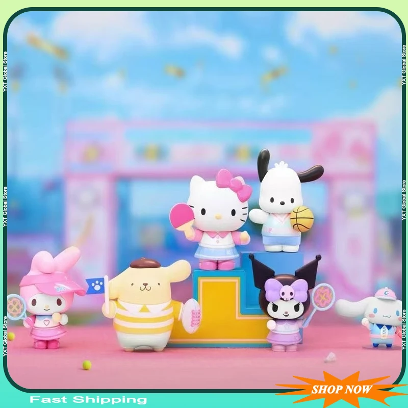 

New Sanrio Character Vitality Sports Games Series Kawaii Blind Box Cinnamonroll Hello Kitty Melody Trendy Playtoy Doll Xmas Gift