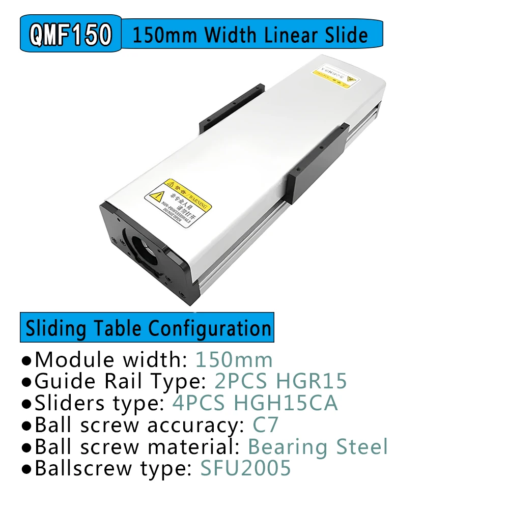 Heavy Duty Fully Enclosed Automations Linear Bearings Dustproof Linear Guide Rails Load 100kg 150mm Width SFU1605/2005/2505