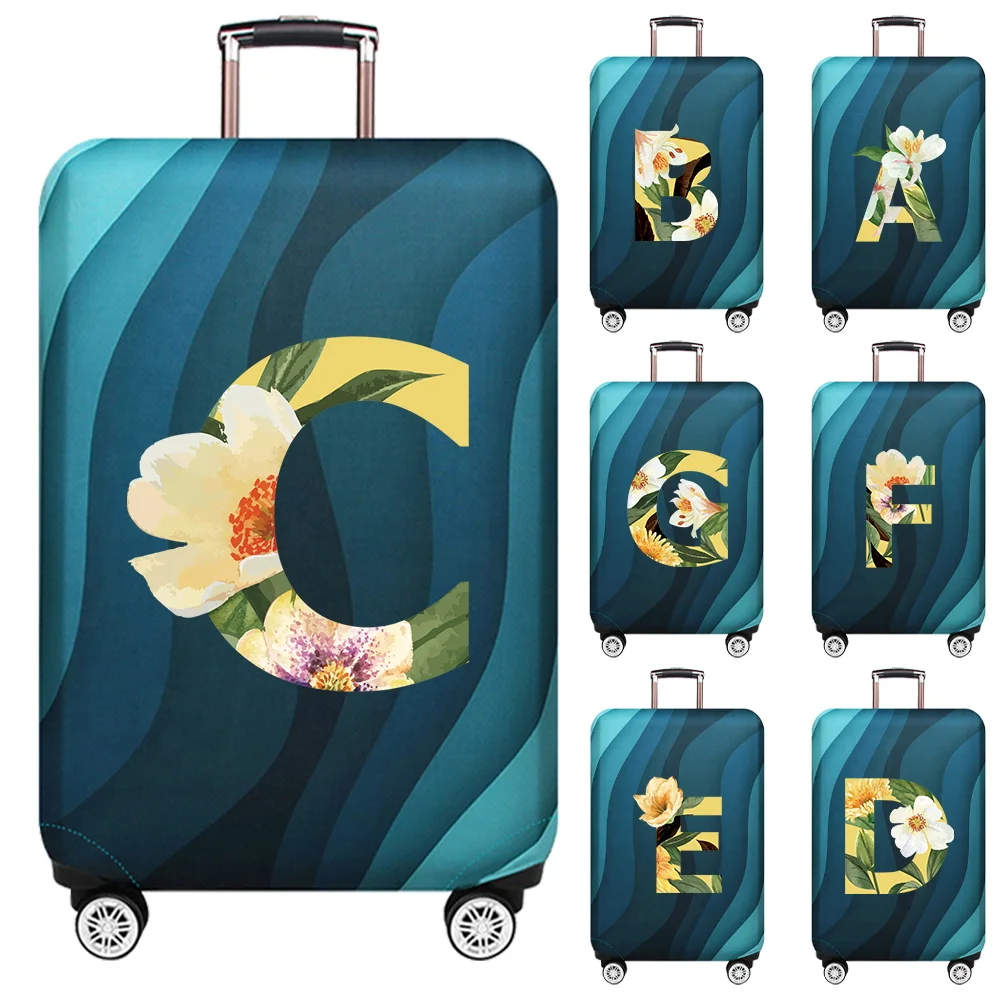 

Stretch Fabric Luggage Protective Cover Dust Cover Anti-Scratch Suitcase Suit for 18-32 Inch Bag Floral Print Travel Accessories