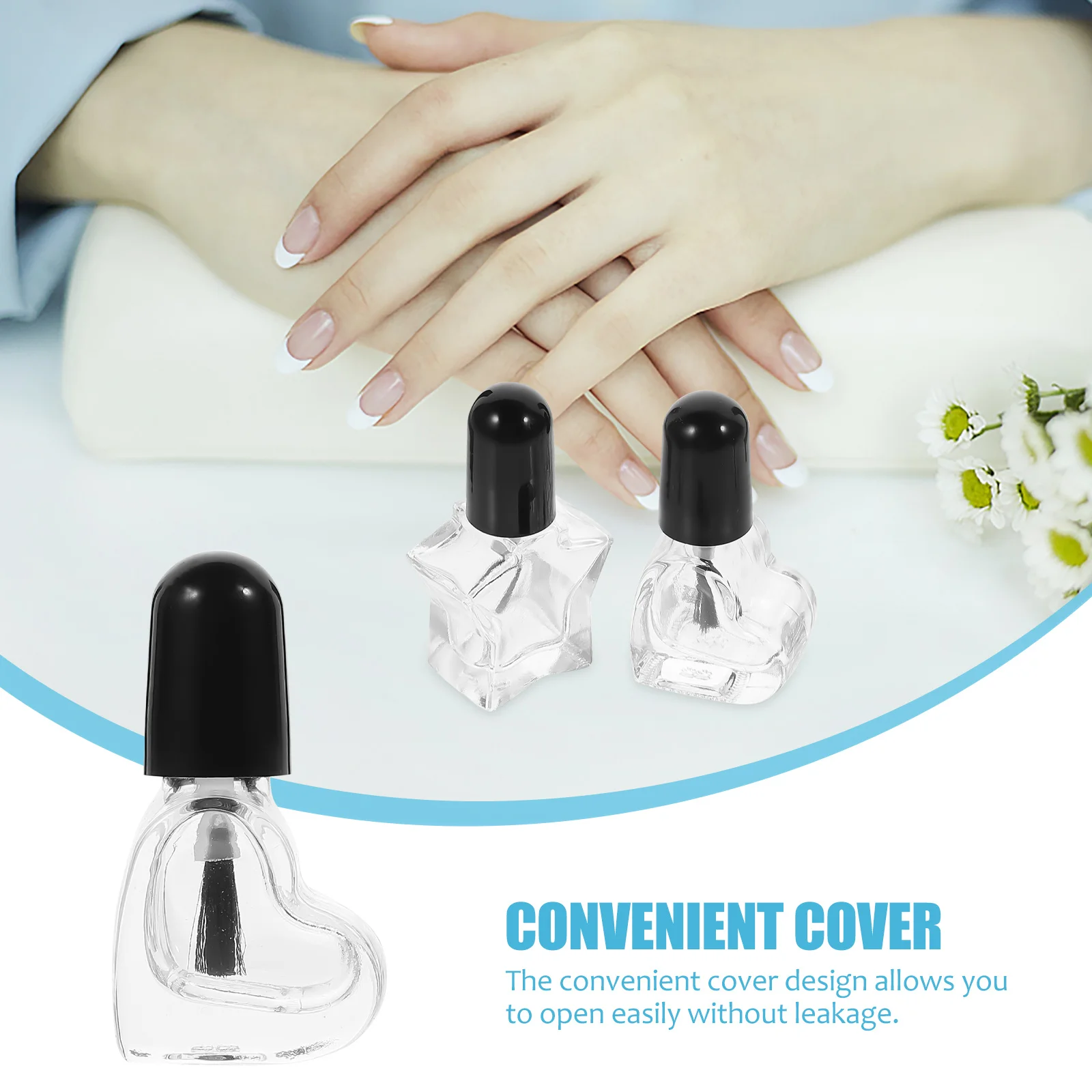 

12Pcs Nail Polish Bottles Oblate Shape Leak Proof Durable Refillable Nail Art Storage Manicure Accessory Female Manicure Supply