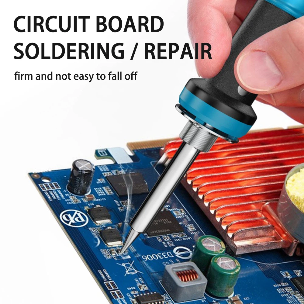 20V Cordless Soldering Iron Station 300C-480C Temperature Control 5-10S Heat-up Portable Battery-Powered Welding Tool 936