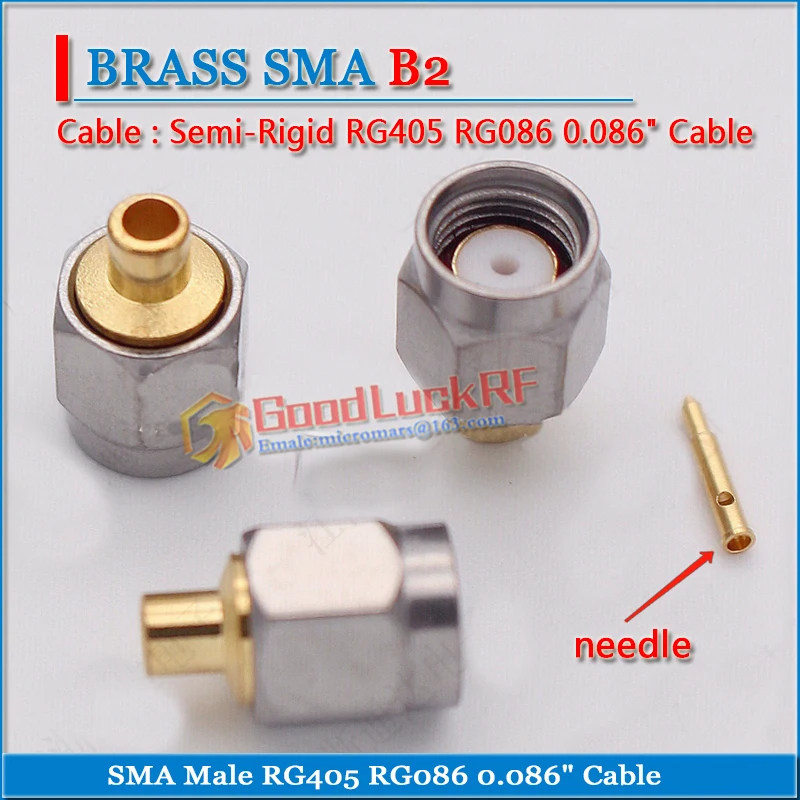 SMA Male Solder Semi-Rigid RG405 0.086