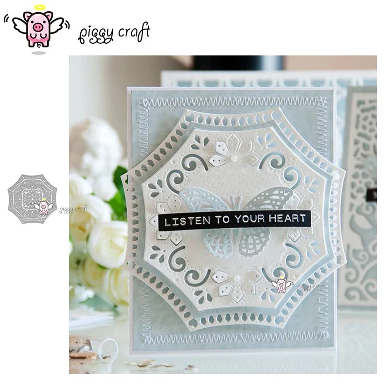 Piggy Craft metalowe matryce do wycinania matryc Różne serie ramy Scrapbook papier rzemieślniczy nóż forma ostrze dziurkacz szablony matryce