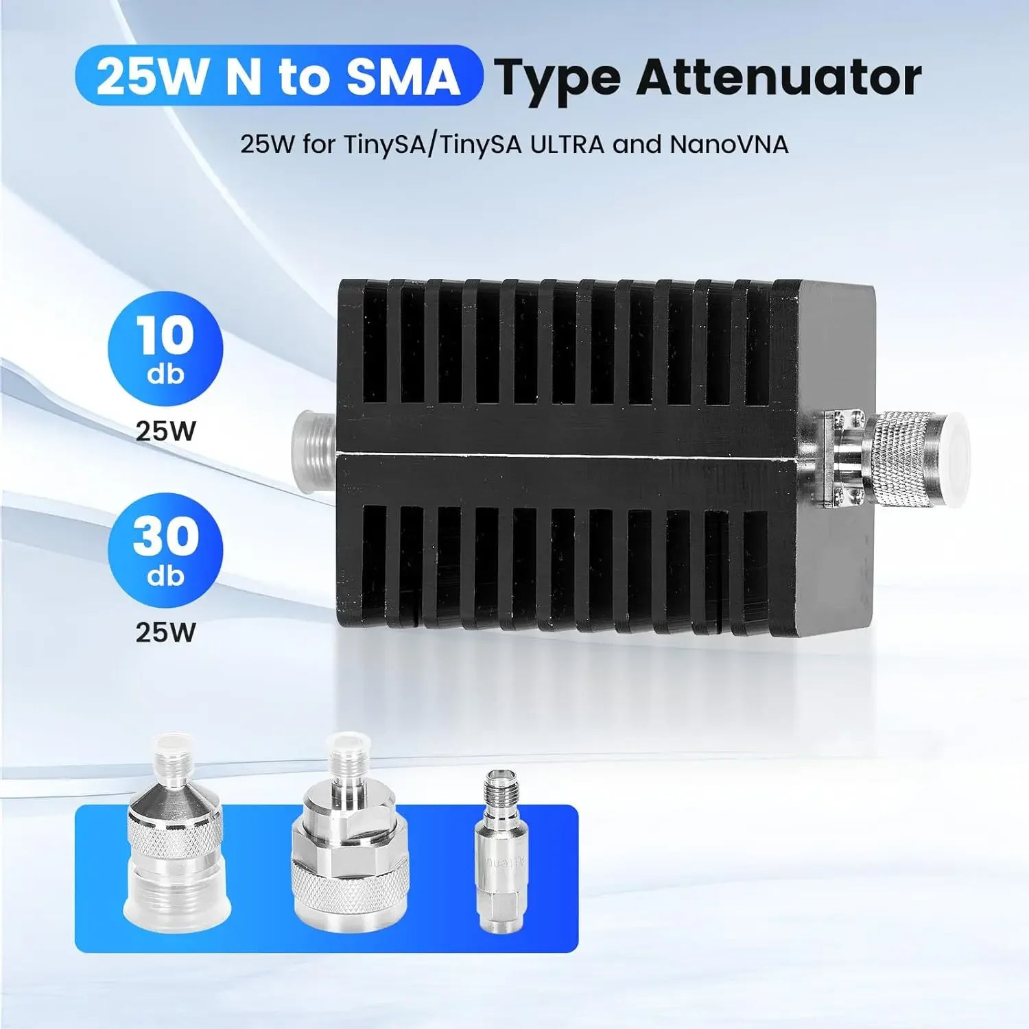 Imagem -06 - Analisador de Espectro Ultra Tinysa Analisador de Frequência Pequeno Portátil Atualizado Atenuador 25w 100khz a 5.3ghz 32g mf hf Vhf Uhf