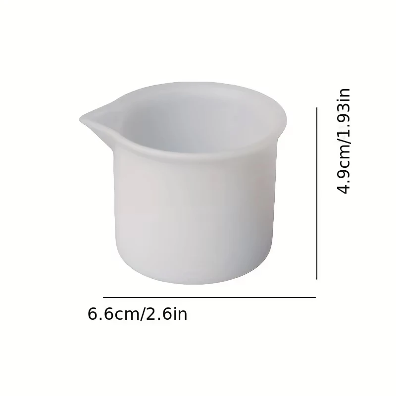 5Pcs Set 50ml Silicone Measuring Cup Tools Round Silicone Mold Clear Graduated Epoxy Split Cup DIY For Casting Resin Mold Art