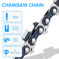 16 inch 56 Drive Link 3/8 inch Pitch 0.050 inch Gauge Chainsaw Chain Fit for Husqvarna, Heavy Duty #65 Manganese Steel Saw Chain