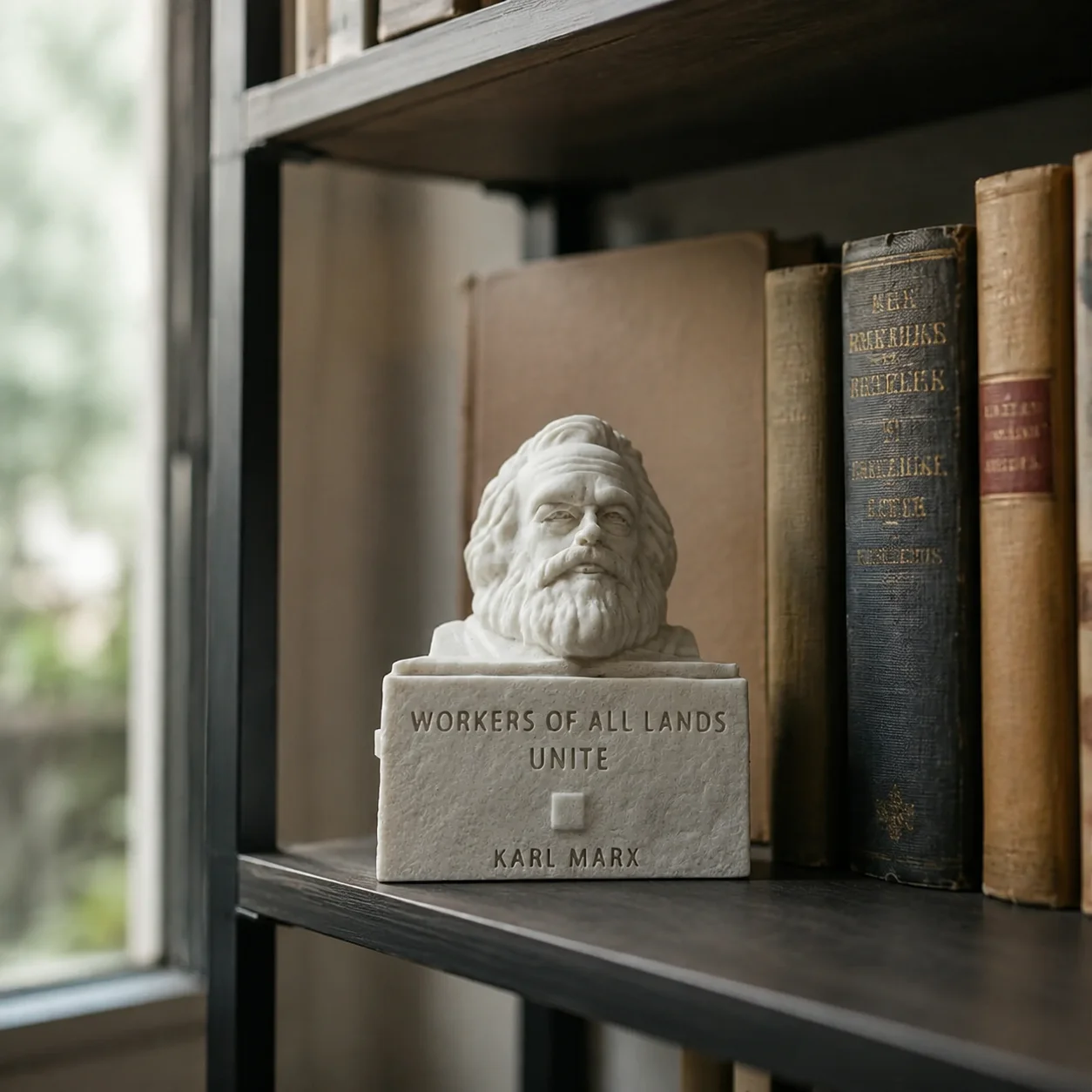 Karl Marx Plaster Bust Sculpture Historical Figure Statue Desktop Art Decor Bookshelf Study Room Collectible Gift