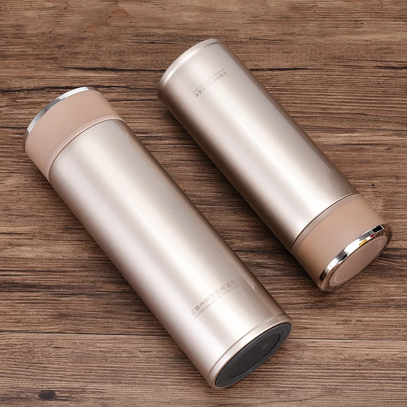 High-grade intelligent temperature control cup silver cup 999 sterling silver inner cavity thermos cup men's commercial size por