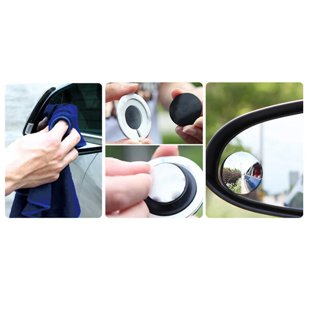 

360 Degree Rotatable 170 Degree Wide Angle Round Blind Spot Mirror for Car Suv Truck Rv Universal Fit Rear View Parking