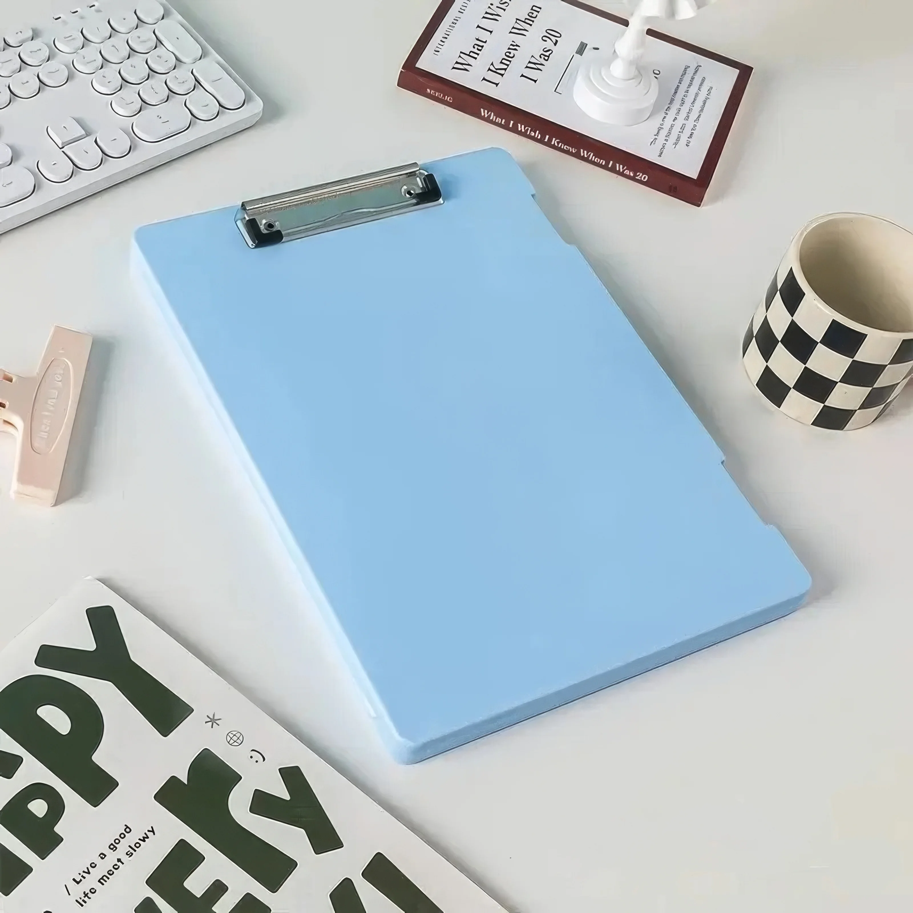 Blue Portable File Organizer: Extra Large Capacity Folder Box for Office, Study & Home