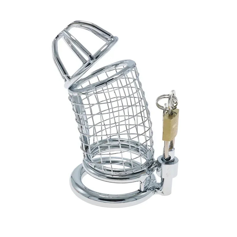 Nieuwe Metalen Kuisheidskooi Mannelijke Cock Cage Penis Ring Slave Bondage SM Sissy Gay Kuisheidsapparaten Adult Sex Toys Voor Mannen