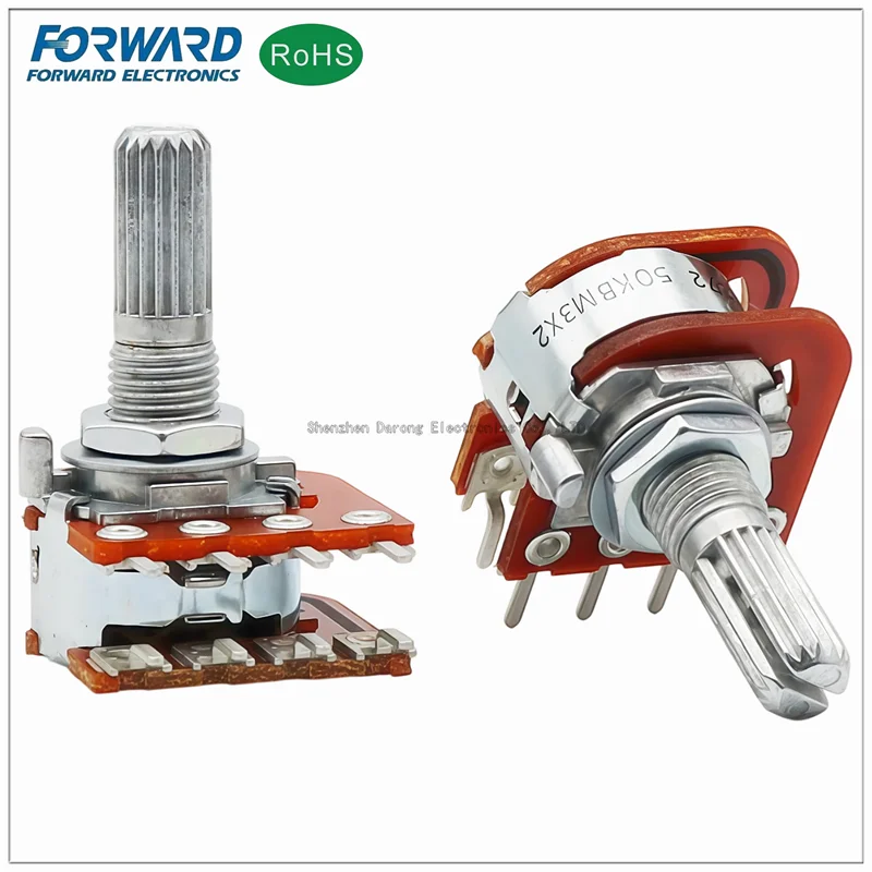 Taiwan-made Fuhua B50K dual-channel B503 step-up high-end audio power amplifier volume potentiometer with 20mm knob