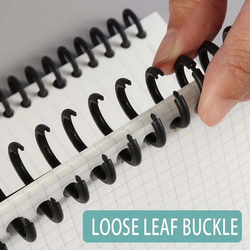 10Pcs A4/B5 Soft Plastic Loop Wire Binding Rings for Loose-Leaf Notebooks Spiral Coil Binding Strips Fastener Rings