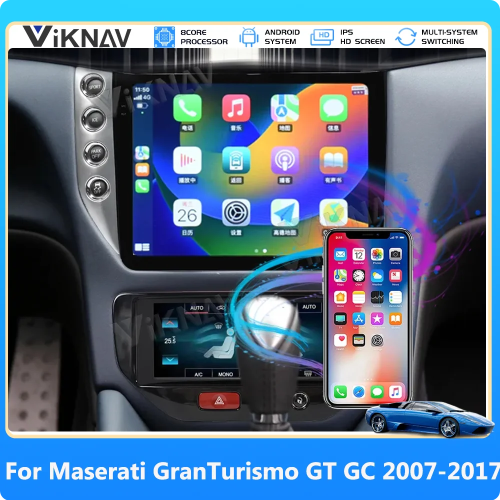 

Android авто 8 ядер для Maserati grantour GT GC 2007-2017 обновленная стереомагнитола для автомобиля IPS сенсорный экран головное устройство 128 ГБ проигрыватель