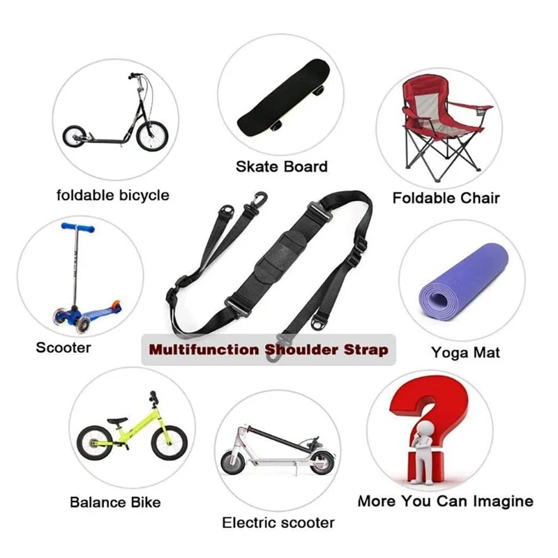 Scooter Shoulder Strap Kit Adjustable Scooter Carrying Strap For Carrying Beach Chair Electric Scooter Kids Bikes