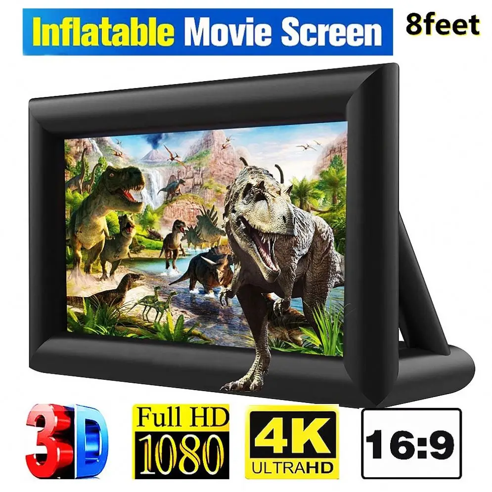 8FT 14FT Home Backyard Party Outdoor Indoor Theater Nylon Inflatable Projector Screen