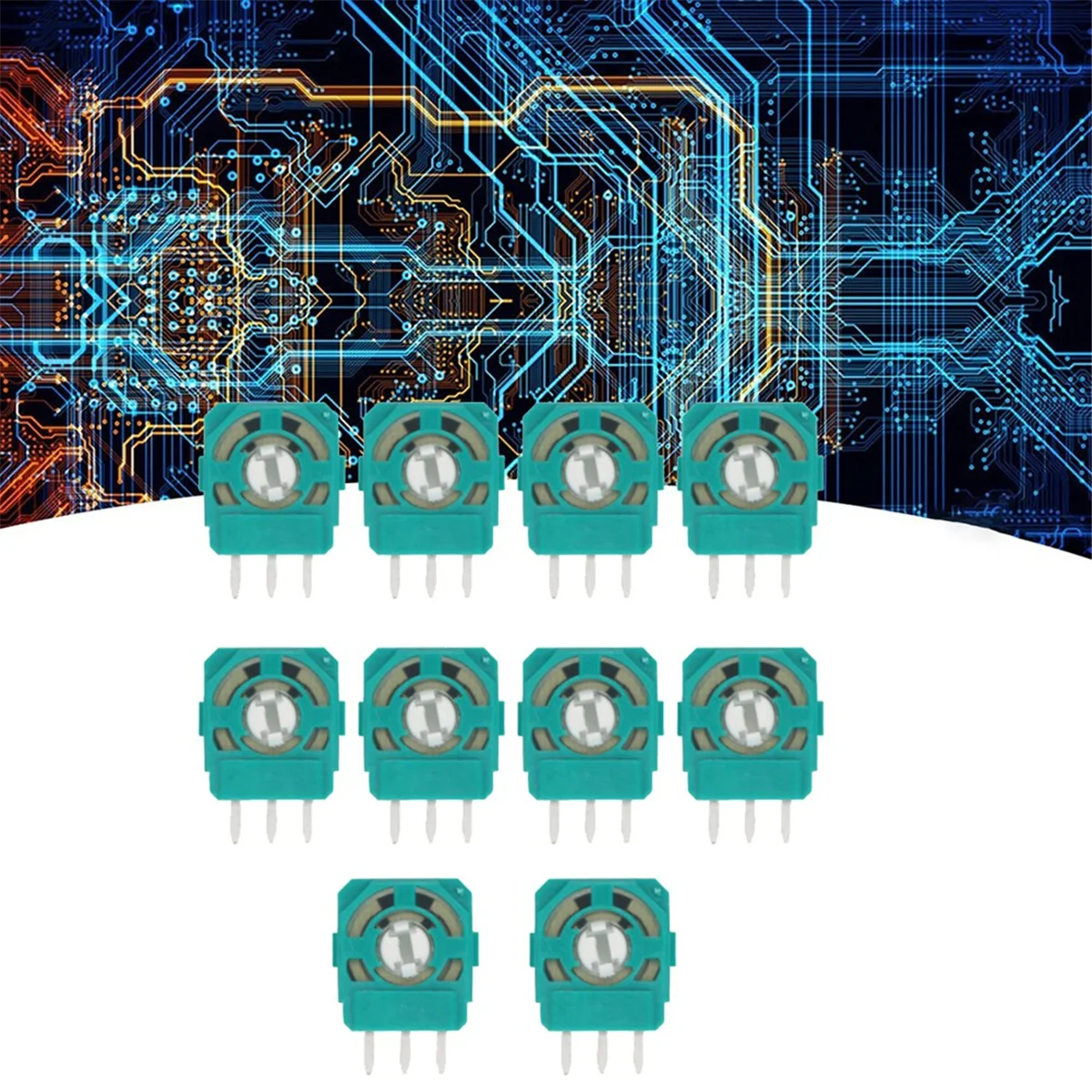 Joystick Potenciômetros Sensor Módulo Kit para PS5 Controladores, 3D Thumbstick Resistores Eixo, Reparação Parte, 60Pcs