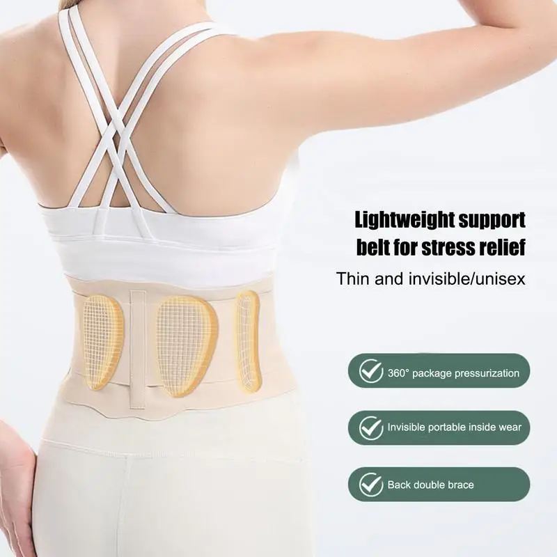 Adjustable Waist Trainer Belt Men Women Lower Back Brace Spine Support Fitness Waist Belt Orthopedic Breathable Lumbar Corset