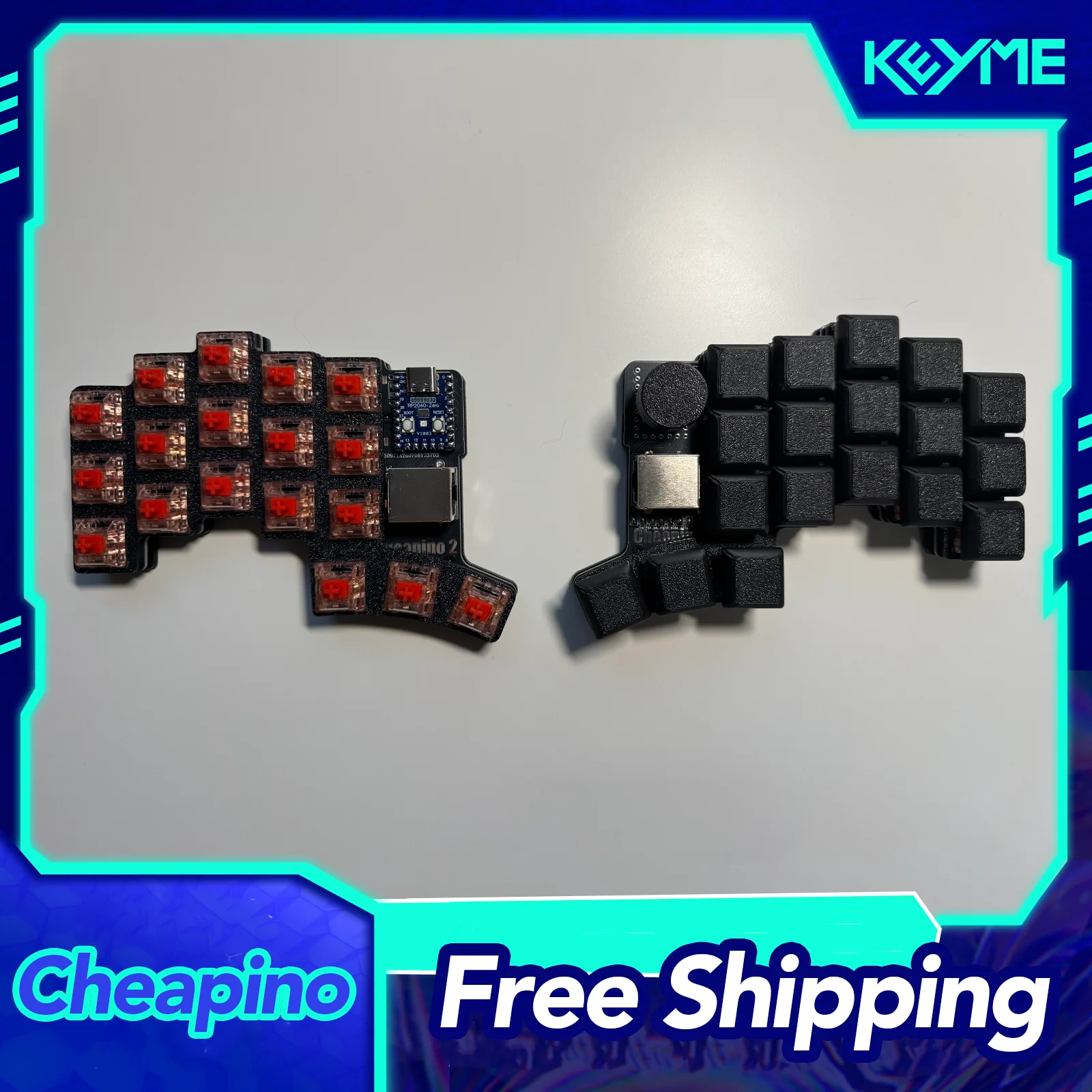 Cheapino 36keys Wired Split Mechanical Keyboards Hot swap Kit PLA Printing Shell Support VIAL Mini Keyboard Ergonomics PC Gamer