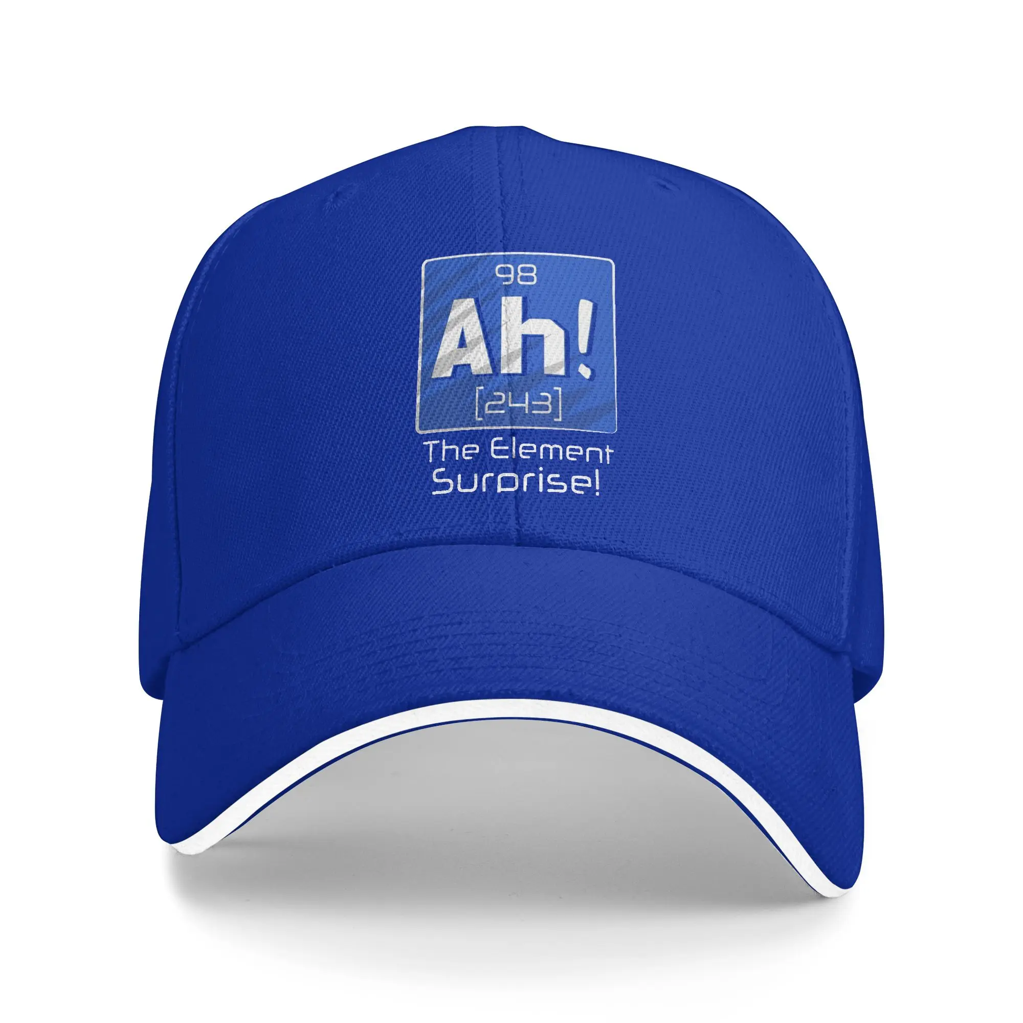 Adult FUNNY PERIODIC TABLE AH THE ELEMENT OF SURPRISE  Sandwich Hat  , Outdoor Baseball Caps Sun Hats Adjustable Fishing Hat