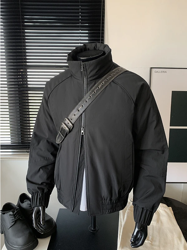 

Мужская повседневная теплая зимняя куртка из хлопка с утеплителем из полиэстера, прочная ткань Окс, застежка-молния