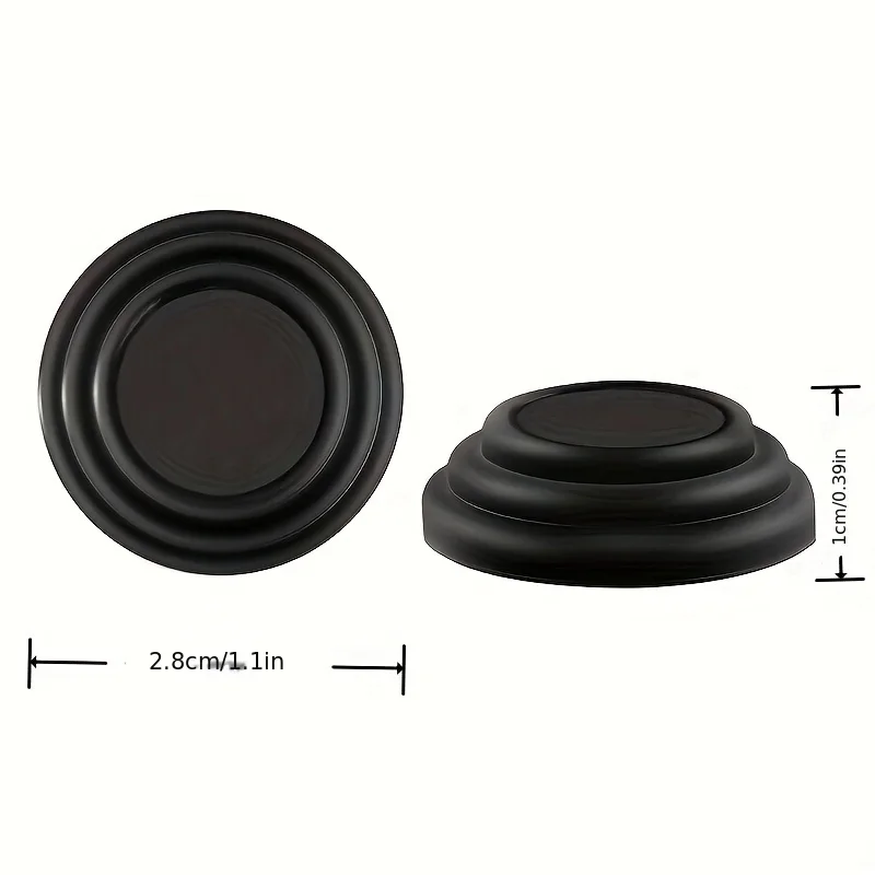 Car Door Shock Absorber Pads - Black Synthetic Rubber Cushioning Pads for Noise Reduction, Anti-Scratch