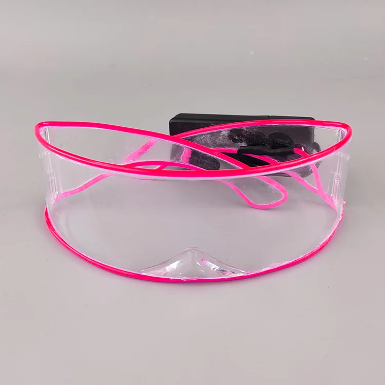 Drahtlose leuchtende LED-Brille, Nachtclub, Maskerade, Konzert, Performance-Requisiten, DJ-LICHT, Y2k-Brille, futuristische Roboter-LED-Sonnenbrille – Detail 13