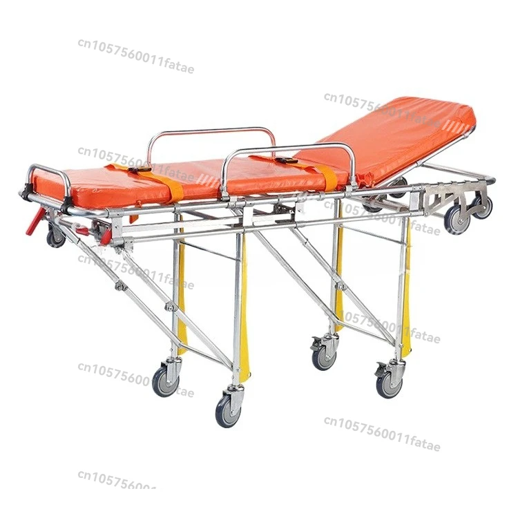 

Aluminum Alloy Ambulance Stretcher Get on The Car Stretcher 120 Automatic Get on The Car Stretcher Bed Multifunctional Rescue