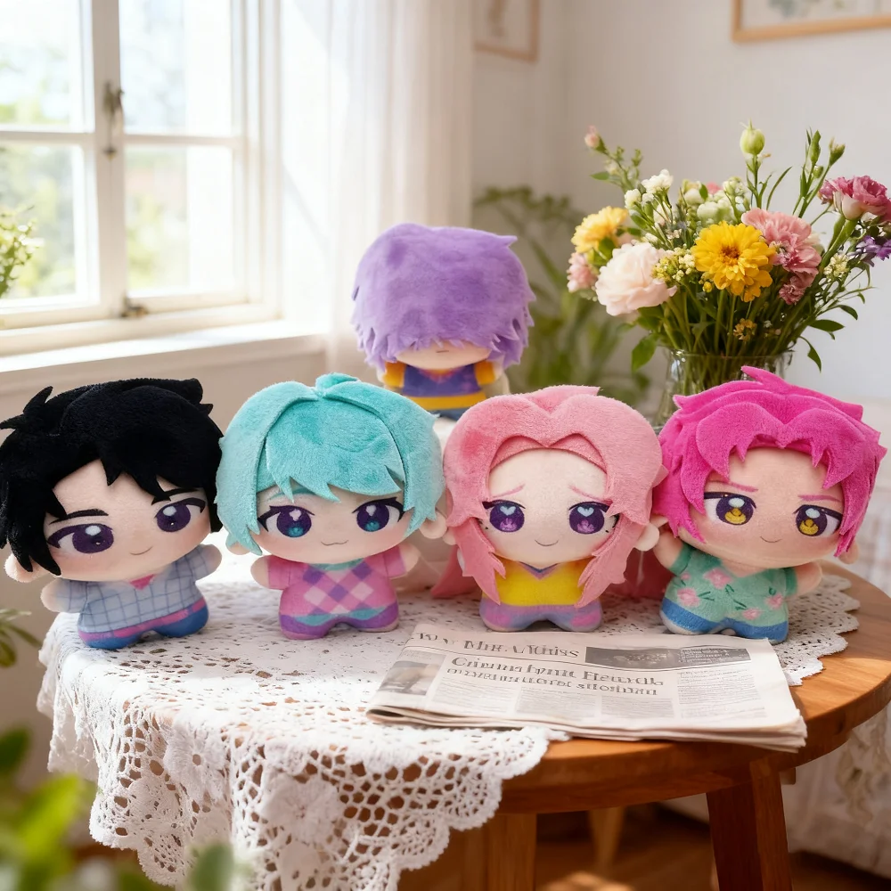 

New 10CM Anime Kpop Demon Hunters Pendant Plush Doll Cute Cartoon Soft Saja Boy Band Plushies Anime Periphery Fans Birthday Gift