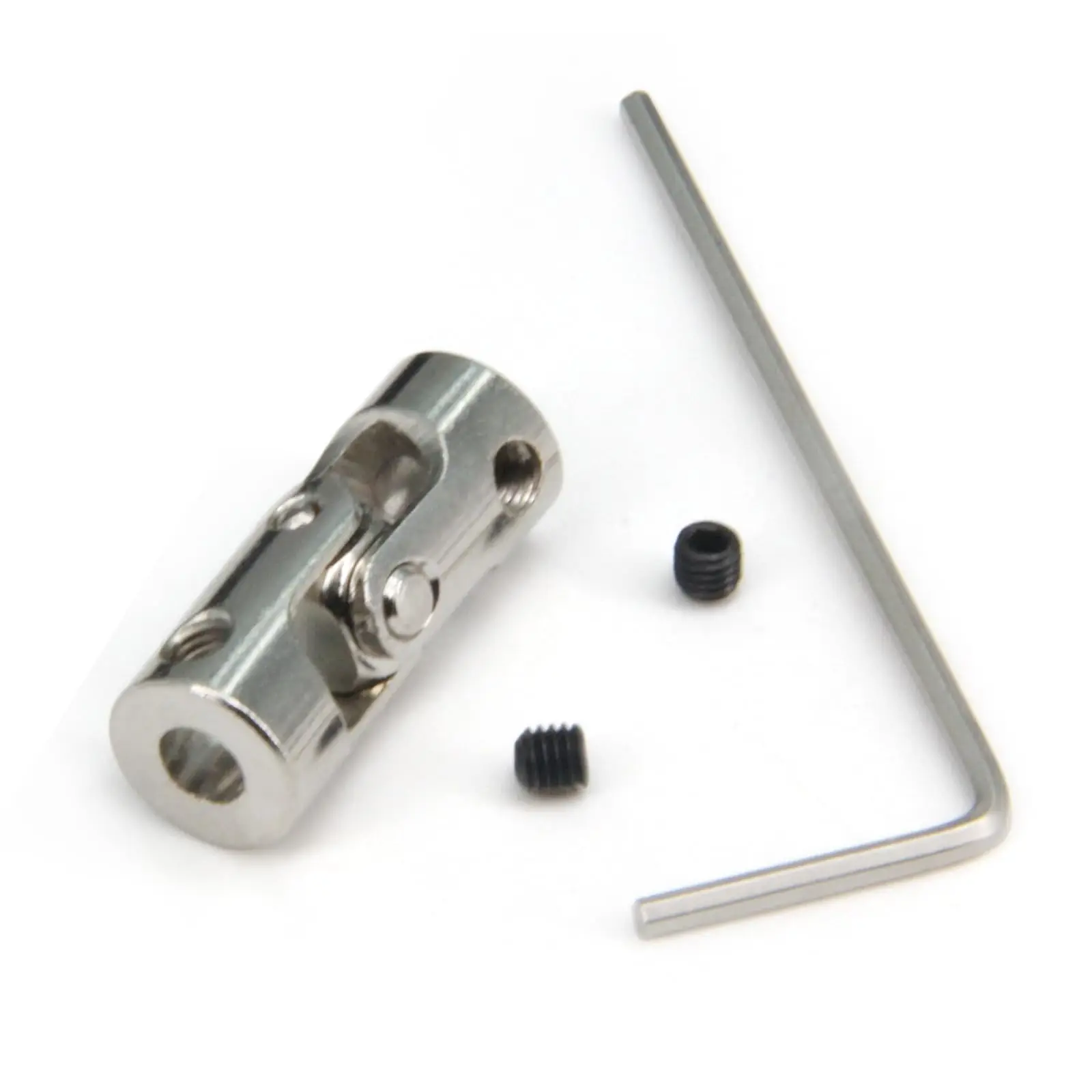Hongtu 1Pc Metal Universal Joint Shaft Coupling - 2/2.3/3/3.17/4/5/6/8/10/12mm, Coupler Connector for RC Model/DIY Car/Boat