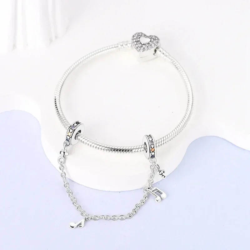 925 Sterling Silver New Product Color Rainbow Balloon Charms Beads fit Charms Bracelets DIY Jewelry For Women