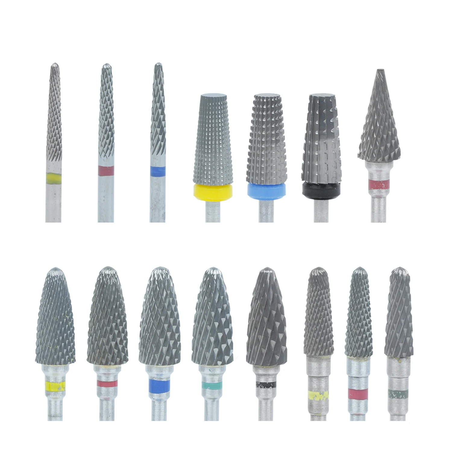 Tungstênio Carbide Nail Drill Bits Máquina, cortador de unhas, Manicure File, Carbide Nail Drill Bit, Ferramentas Dental Burs, Tomenty