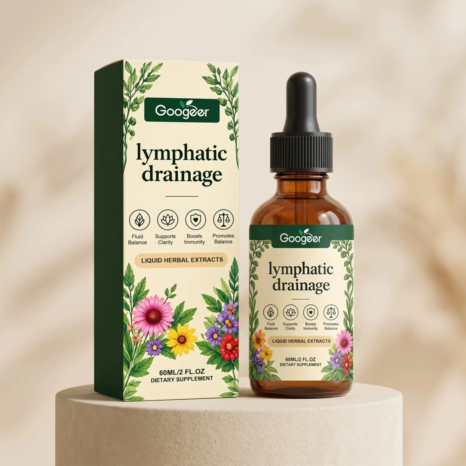 Lymphatic Drainage Drops For Swelling Natural Herbal Blends Promotes Detoxification And Improves Circulation Daily Body Care