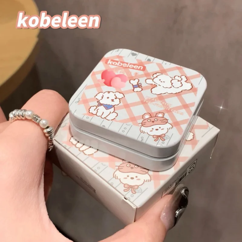 Multi-function Blush Cream Natural Cheek Face Rouge Cute Iron Box Blusher Mud High Color Rendering Smooth Brightening Skin Tone