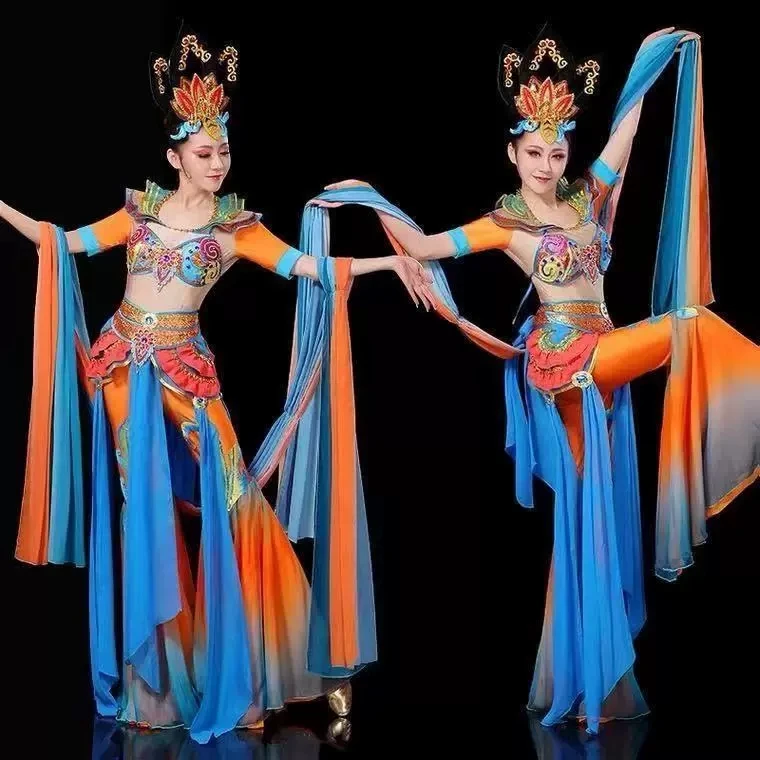 Dunhuang Flying dance dance costume performance costume Classical dance fairy flowing bounce pipa art test performance costume