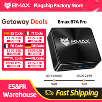 BMAX B7A Pro Mini Pc AMD Ryzen 5 7430U Processor AMD Radeon Graphics 16GB RAM 512GB SSD Windows 11 USB HDMI Type-C mini pc