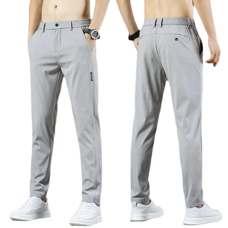 

Простые повседневные брюки с прямыми штанинами, мужские молодежные, корейские, тонкие, тонкие, однотонные, модные, для взрослых, для джентльменов, для отдыха, удобные, новые