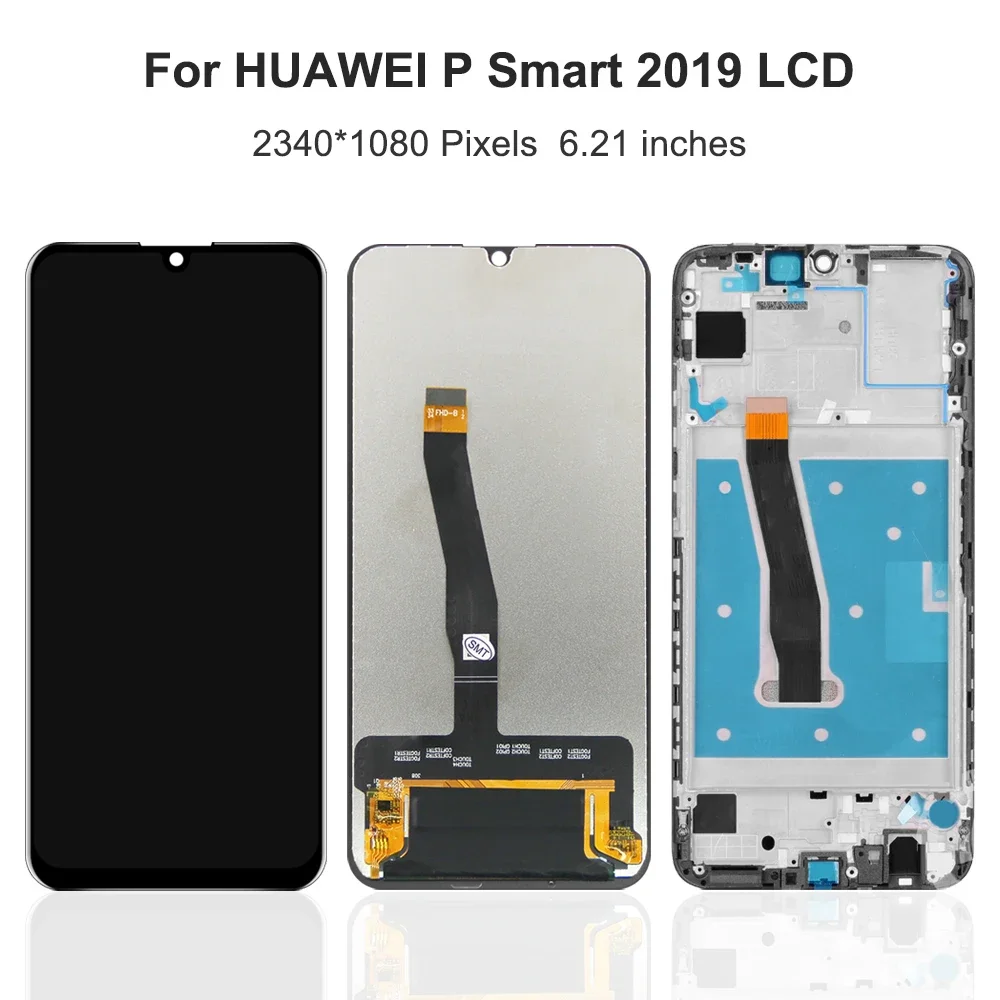 6.21\'\'For HUAWEI P Smart 2019 For AMOLED POT-LX1 LX1AF LX2J LX3 LX1A LCD Display Touch Screen Digitizer Assembly Replacement