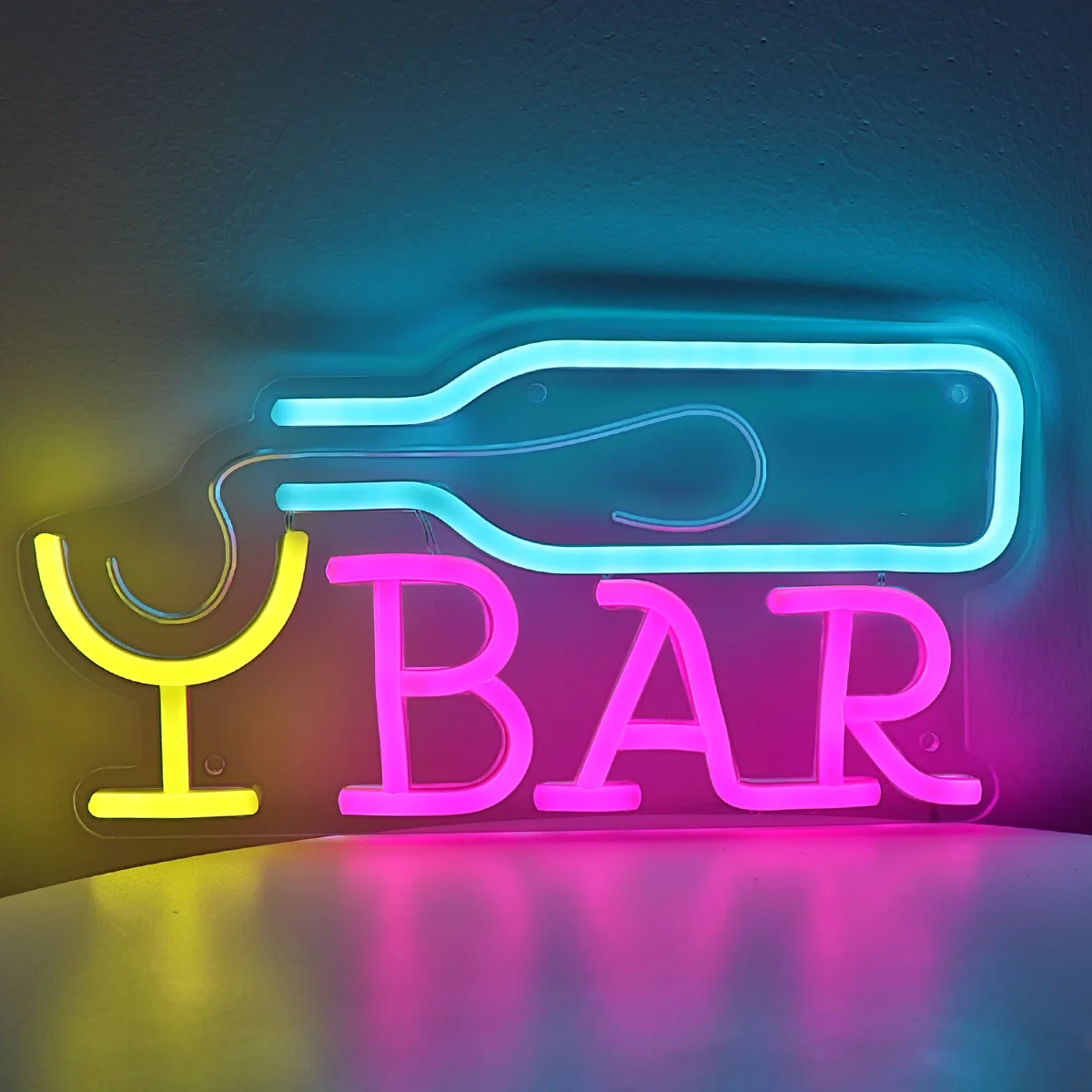 Imagem -06 - Bar Criativo Led Neon Art Sign Bar Decoração de Parede Bêbado Pub Festa Quarto Clube Loja Decoração 11.42 x 5.67 1pc