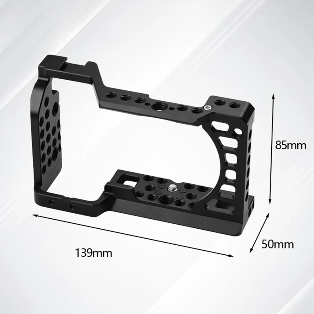 Lichtgewicht Metalen Konijnenkooi Beschermend Frame Voor Sony A6000/A6300/A6400/A6500 Houten Handvat Camera Kooi stabilisator ﻿