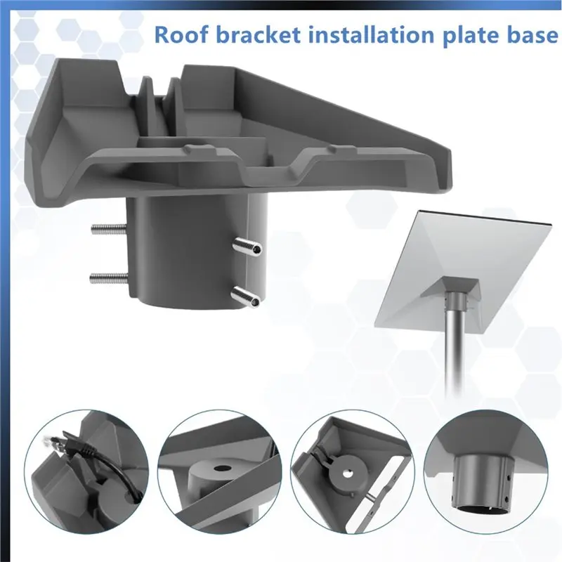 ABXF-For Starlink Gen3 Mounting Plate Roof Mount Pipe Adapter Aluminium Alloy For Starlink Gen3 For Starlink Mini Mount Kit
