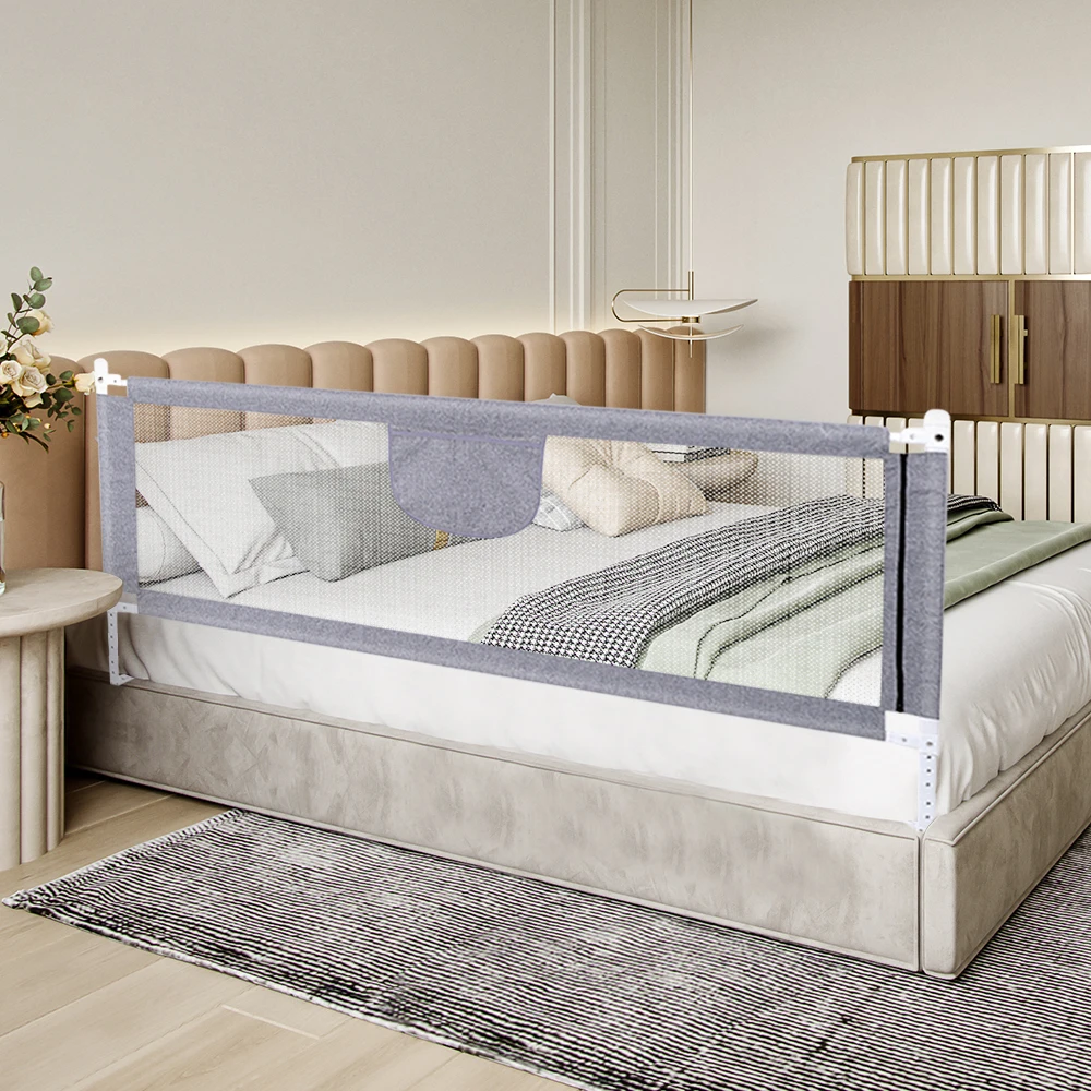 Barrière de Lit Extra-Large de Protection de Lit pour Tout-Petit Accessoire de Chambre pour Garçons 