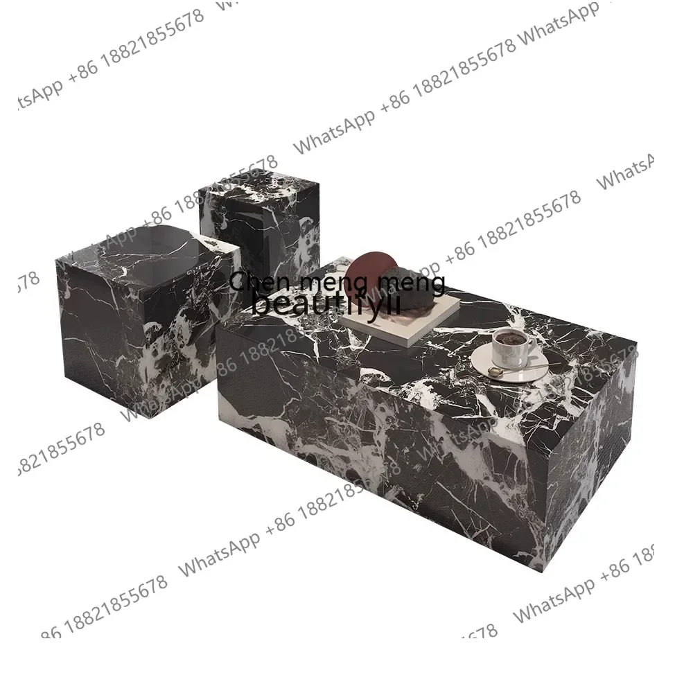 

X Italian minimalist living room household small apartment combination coffee table modern simple rock slab rectangleAA