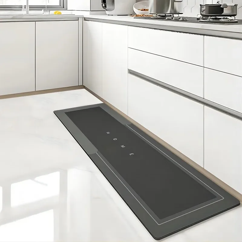 

Diatomaceous Earth Absorbent Anti-fouling Kitchen Floor Mats Bathroom Anti-slip Rugs Kitchen Scrubbable Long Carpet Bathrugs