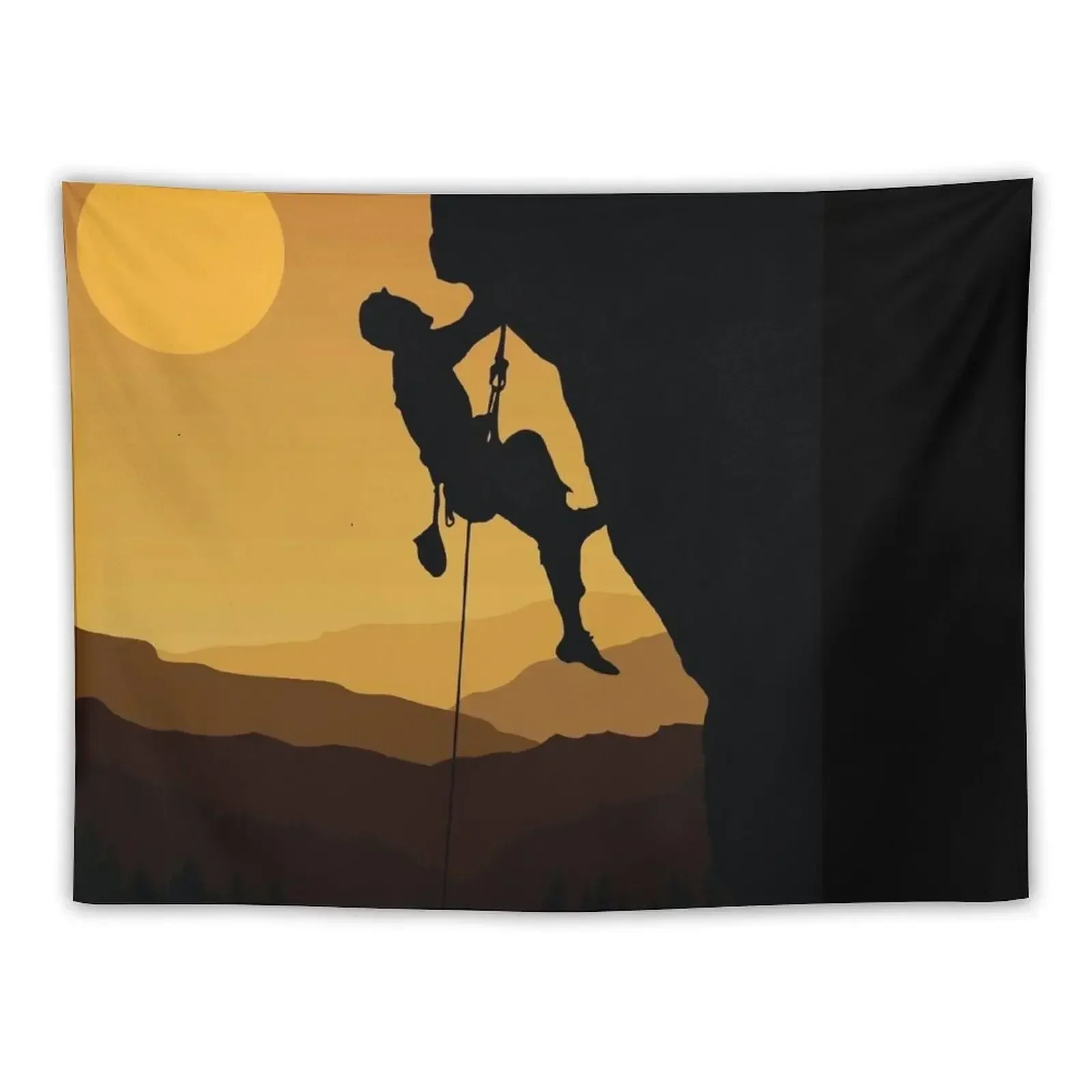 Retro Rock Climbing Bouldering 80s Mountain Rock Climber Tapestry Wall Tapestries Decor For Room Decoration For Home Tapestry