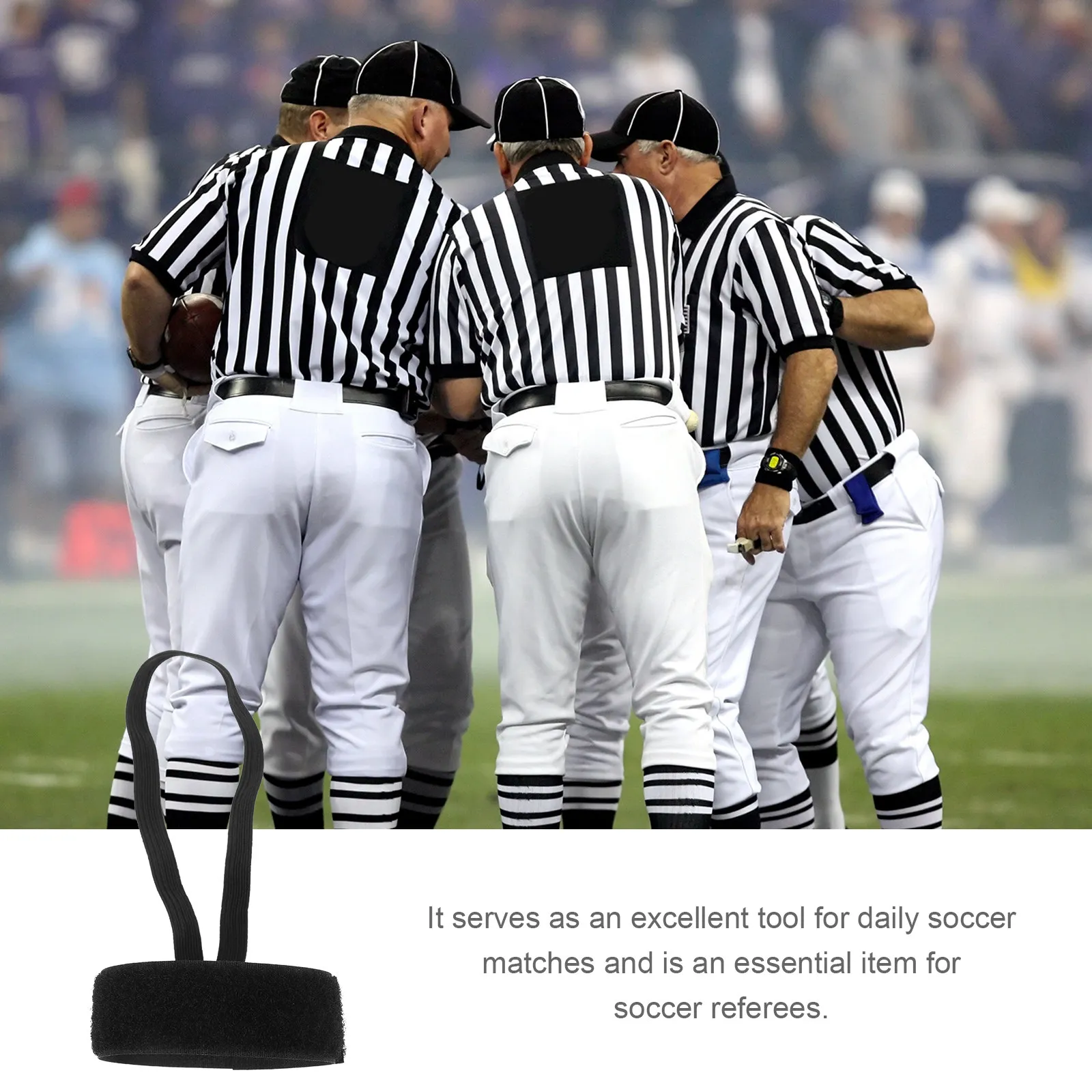 6Pcs Football Referee Wristband Reliable Sticky Band Comfortable Football Gear Referee Indicator Accessory Wristband
