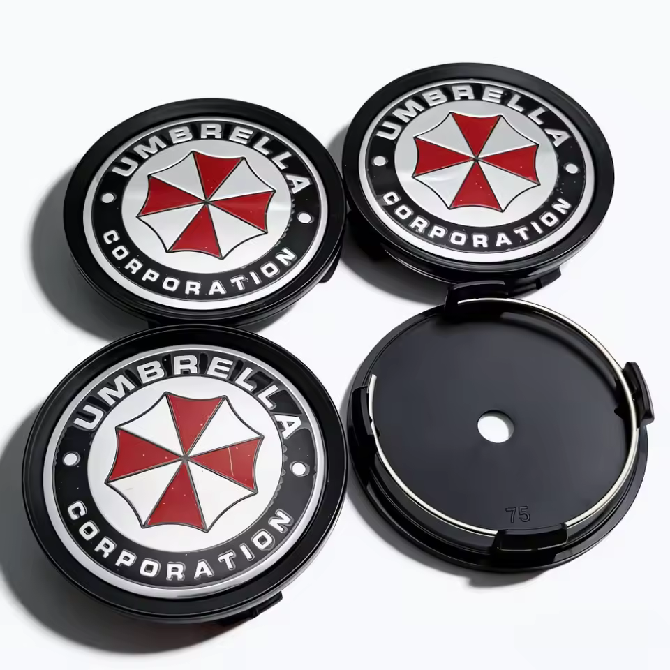 4x 75mm Umbrella Nabendeckel Radkappen Nabenkappen