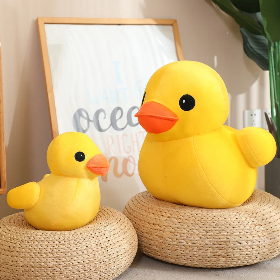 Mini muñecos de peluche de pato amarillo grande, juguetes de animales de peluche de dibujos animados suaves y bonitos, regalos de cumpleaños para niños, festival de bebés y niñas
