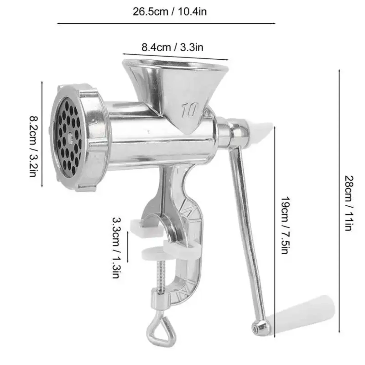 New Efficient, Durable High-Quality Hand Meat Grinder with Sausage Filler for Kitchen Use - Ideal Meat Grinding Tool for Home Co